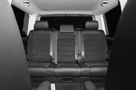 New modern car with comfortable seats insideの写真素材