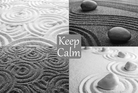 Collage of beautiful photos. Zen and calmness
