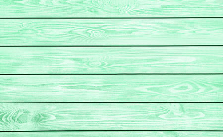 Texture of wooden surface as background. Image toned in mint colorの写真素材