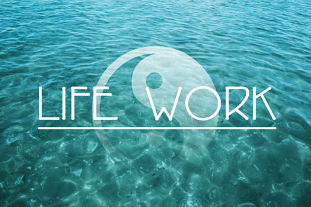 Beautiful ocean waves as background. Concept of balance between work and lifeの写真素材