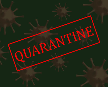 Poster dedicated to quarantine during coronavirus outbreakの写真素材