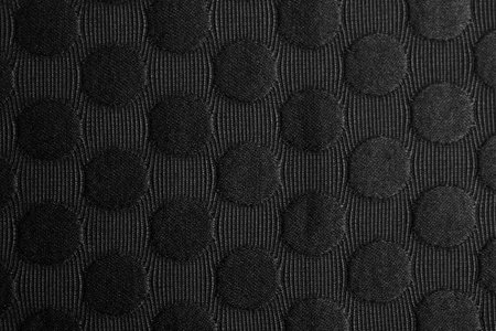 Textured black fabric as background, closeup viewの写真素材