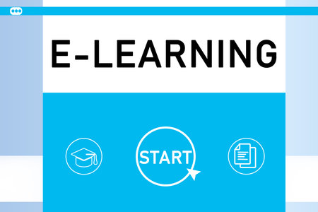 online education. Interface of website or application for distance learningの写真素材