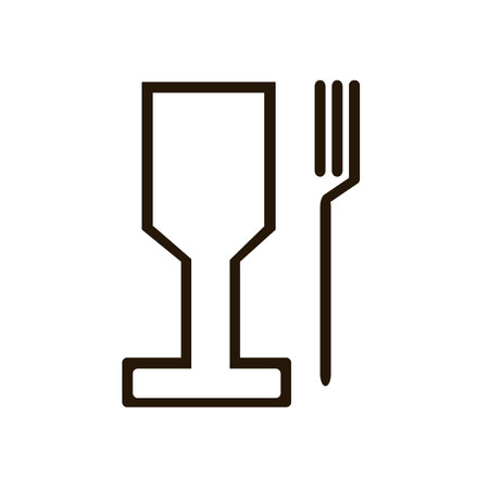 Illustration of packaging symbol on white backgroundの写真素材