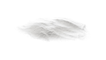 Pile of baking soda isolated on whiteの写真素材