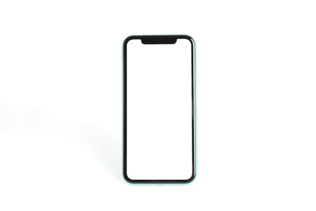 Smartphone on white background. Mockup for designの写真素材