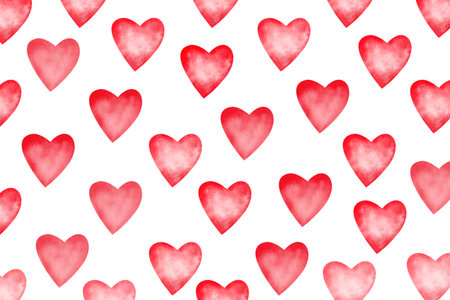 Beautiful red hearts on white background. Valentine's dayの写真素材