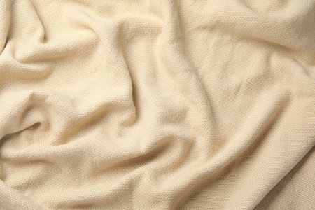 Soft warm beige plaid as background, closeupの写真素材