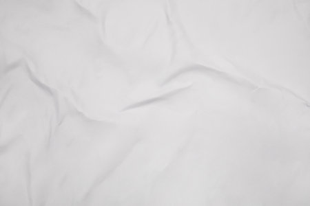 Top view of white creased blank poster as background, closeupの写真素材