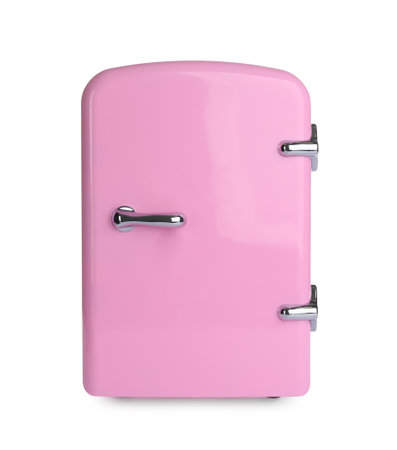 Mini refrigerator for cosmetics isolated on whiteの写真素材
