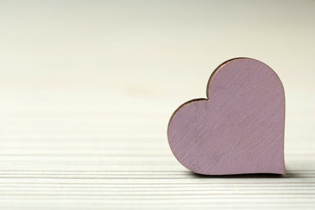 Decorative heart on white background, closeup withの写真素材