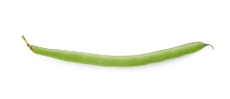Delicious fresh green bean isolated on whiteの写真素材