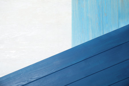 Different wooden surfaces for photography, flat lay. Stylish photo backgroundの写真素材