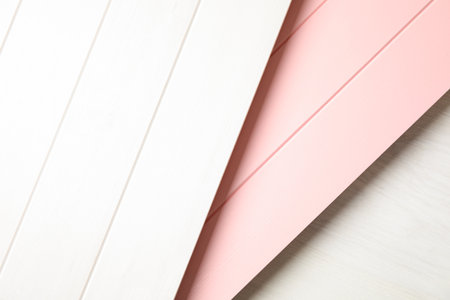 Different wooden surfaces for photography, flat lay. Stylish photo backgroundの写真素材