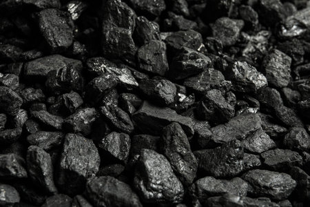 Heap of coal as background, closeup view