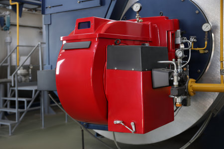 Modern granary with different equipment, inside view