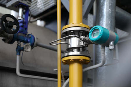 Modern granary with different equipment, inside viewの写真素材