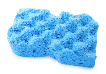 Light blue bast wisp isolated on whiteの写真素材