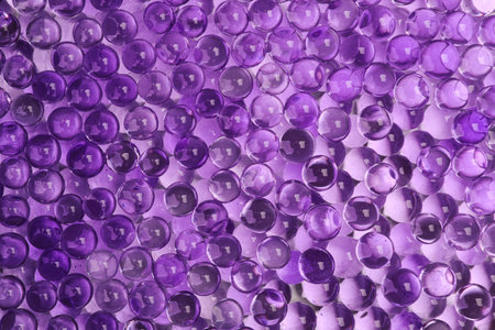 Top view of violet vase filler as background. water beadsの写真素材