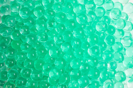 Top view of mint vase filler as background. water beadsの写真素材