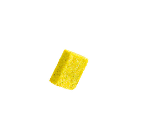 Bouillon cube on white background. Broth concentrateの写真素材