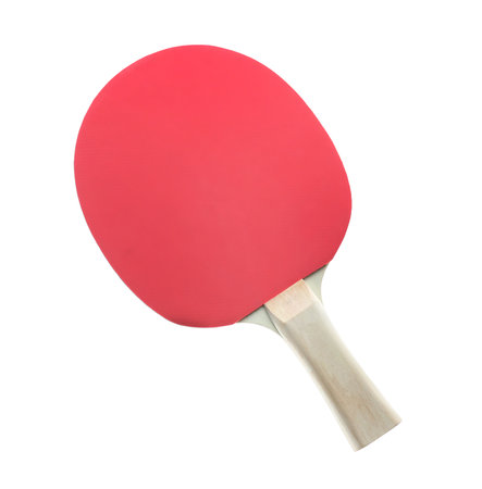 Table tennis racket isolated on white. table tennis equipmentの写真素材