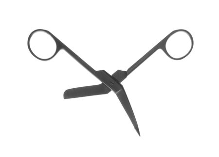 Surgical scissors on white background. medical instrumentsの写真素材
