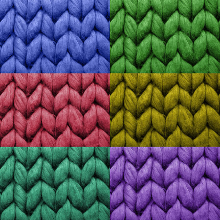 Samples of different wool, collage. color paletteの写真素材
