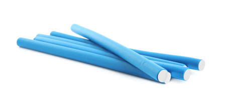 Curling rod isolated on white. hair styling toolの写真素材