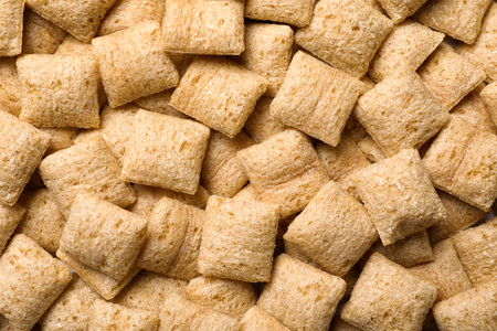 Delicious corn pads as background, top viewの写真素材