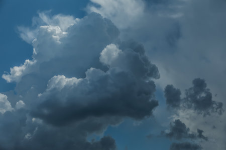 Beautiful view of the sky with thunder clouds