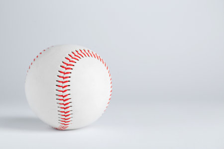 Baseball ball on white background, space for text. sports gameの写真素材