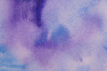 Abstract colorful watercolor painting as background, top viewの写真素材