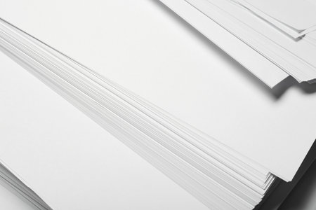 Pile of paper sheets as background, closeup