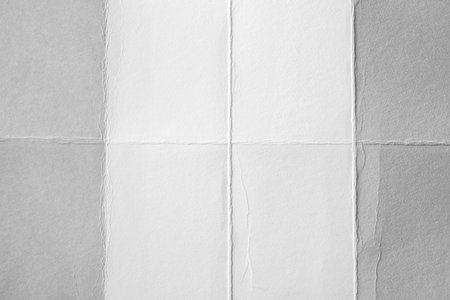 Blank white paper sheet with creases as background, closeupの写真素材