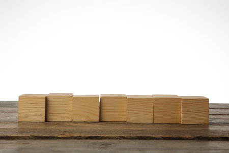 Cubes with word KEYWORD on wooden tableの写真素材