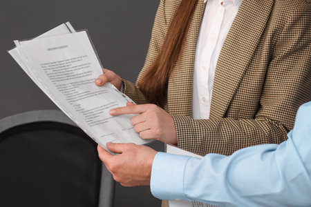 business people working with documents in officeの写真素材
