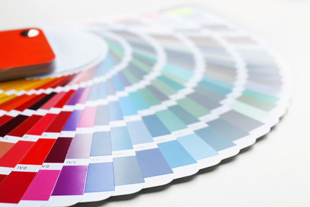 Color palette samples, closeupの写真素材
