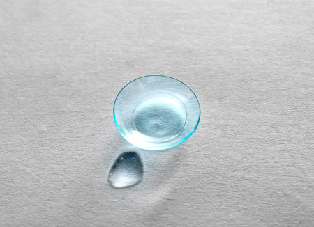 contact lens on light backgroundの写真素材