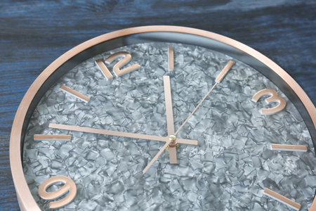 Big clock, closeup. time change conceptの写真素材