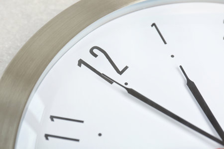 Big clock, closeup. time change concept