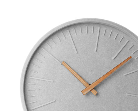 Big clock on white background. time change concept