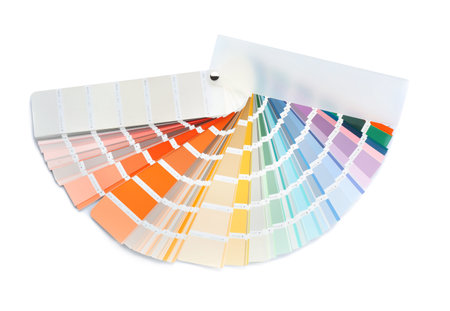 color palette samples on white backgroundの写真素材
