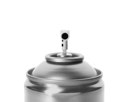 Aerosol air freshener on white backgroundの写真素材