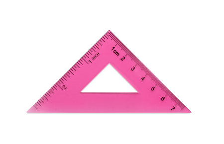 Colorful ruler on white background. school stationery