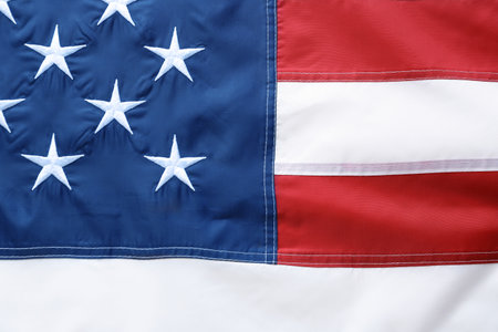 American flag as background, top view. national symbol