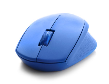 color computer mouse on white backgroundの写真素材