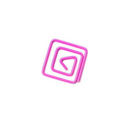 Paper clip on white background. school stationeryの写真素材