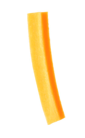 Piece of ripe carrot on white backgroundの写真素材