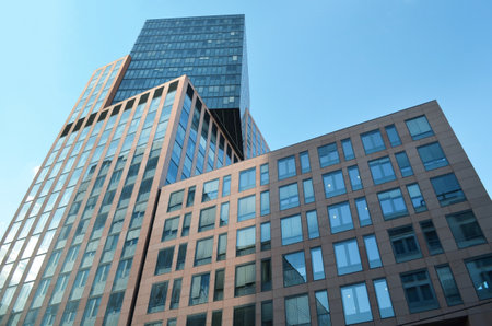 VIENNA, AUSTRIA - JUNE 19, 2018: Office building on city street